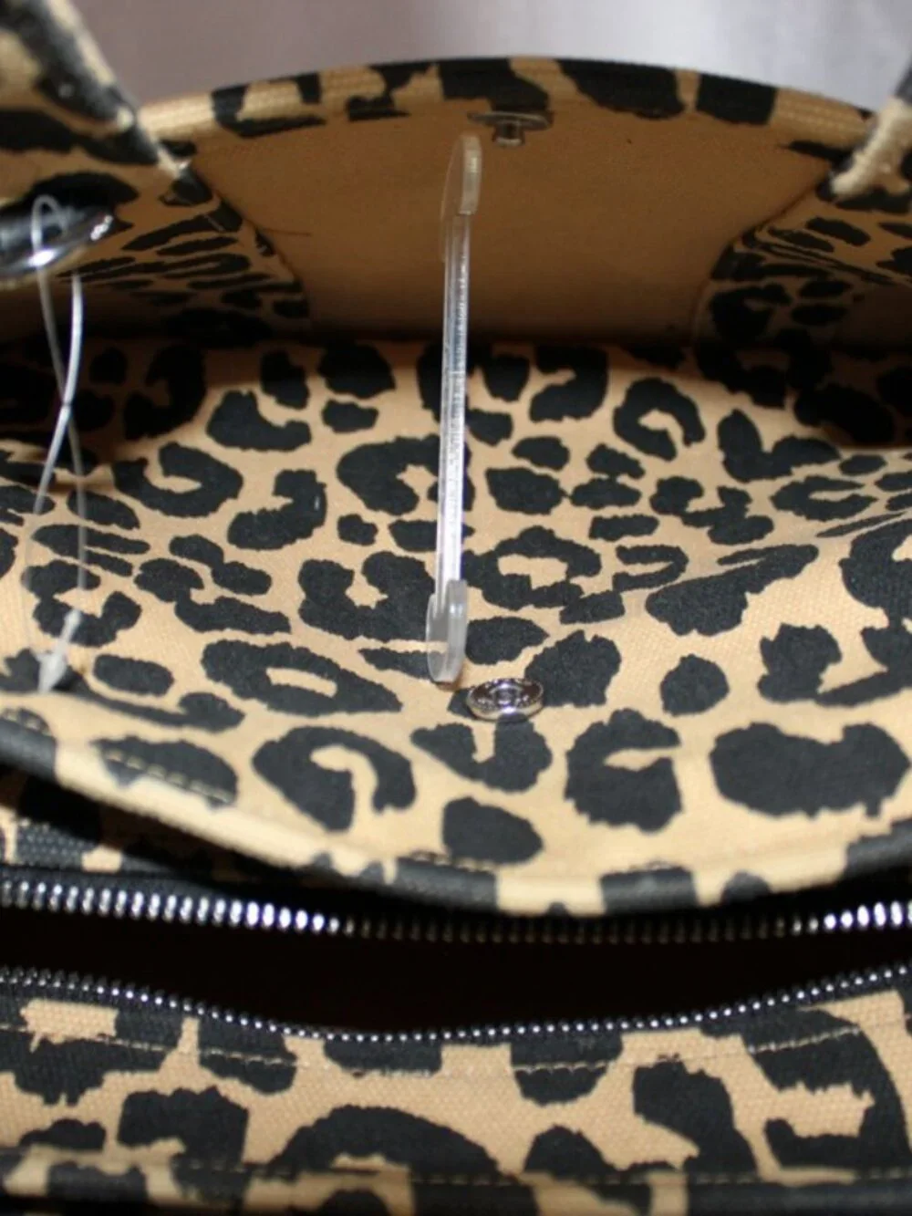 Coach New York Leopard Print Canvas Tote / Crossbody Bag
